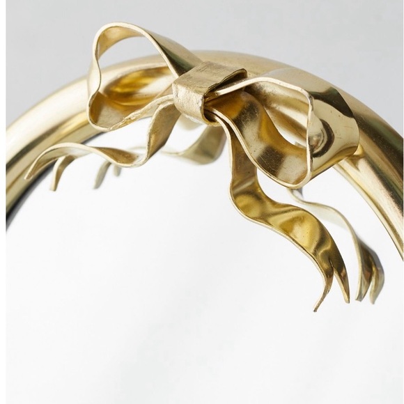 Urban Outfitters Gold Bow Tabletop Vanity Mirror NEW NWT - Picture 3 of 5